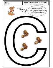 c harfi çizgi çalışması